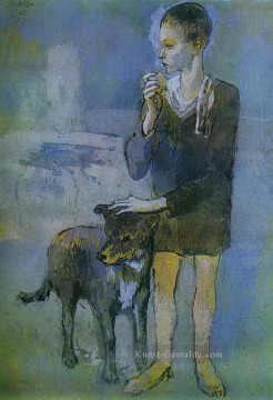Boy mit einem hund 1905 Kubisten Ölgemälde